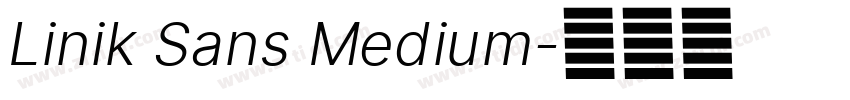 Linik Sans Medium字体转换